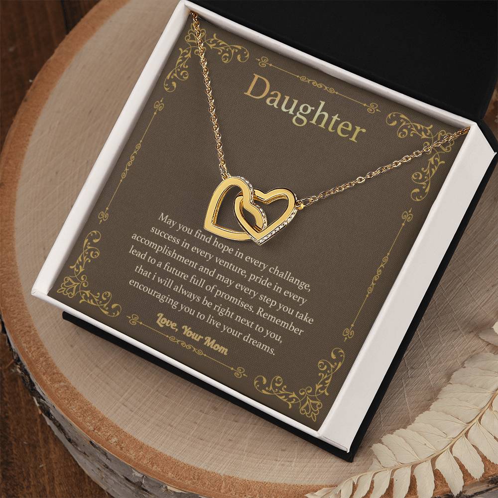 Graduation Gift For Your Daughter Gorgeous Love Knot Necklace. Interlocking Hearts Necklace