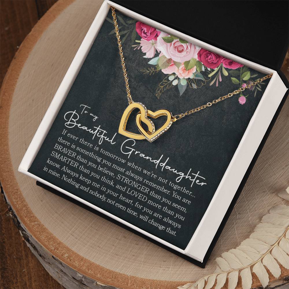 Interlocking Hearts - To Granddaughter Interlocking Hearts Necklace