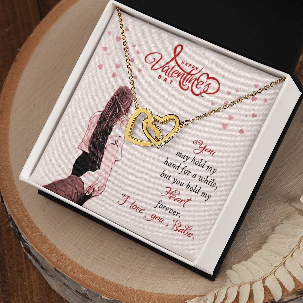 To My Wife Interlocking Hearts Necklace