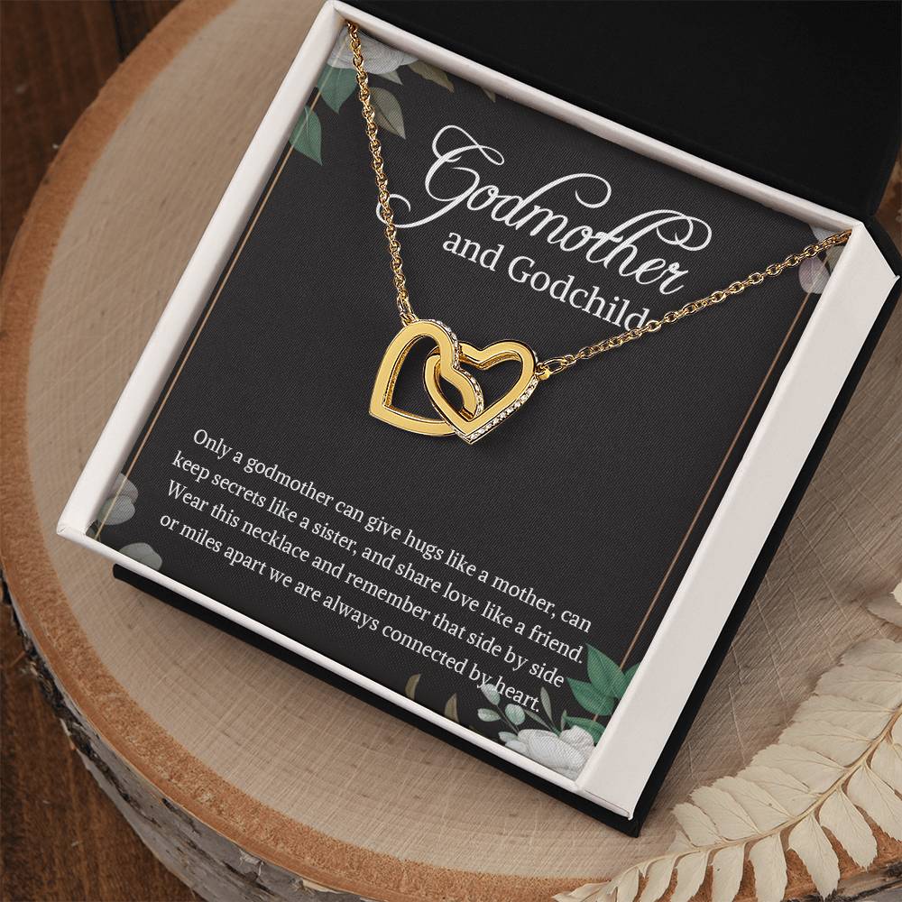 Godmother And Godchild Necklace Godmother & Goddaughter Giftgodmother And Godson Necklace Godmother Necklace Gift Godmother Necklace Box Interlocking Hearts Necklace