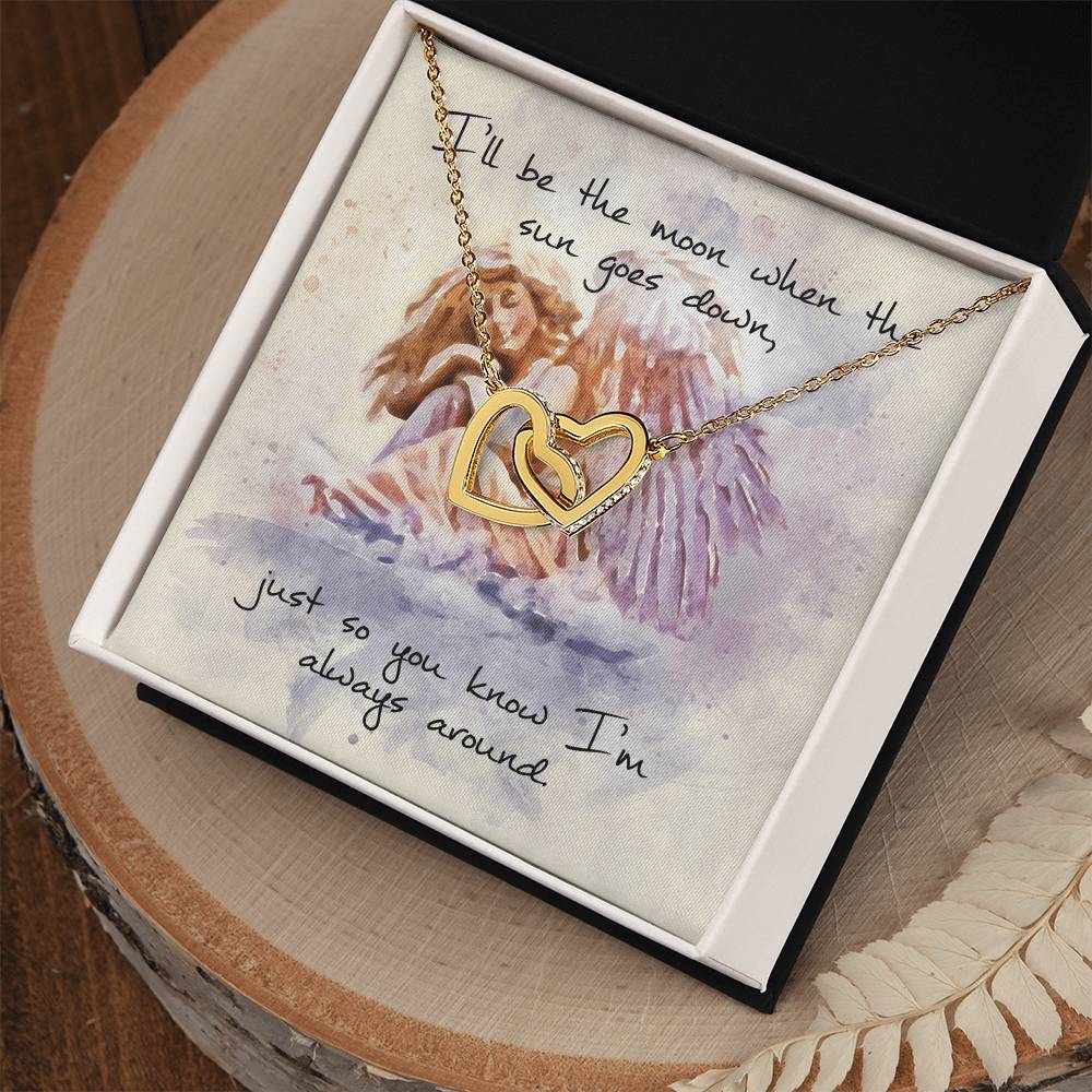 Interlocking Hearts Necklace – Angel Message Card