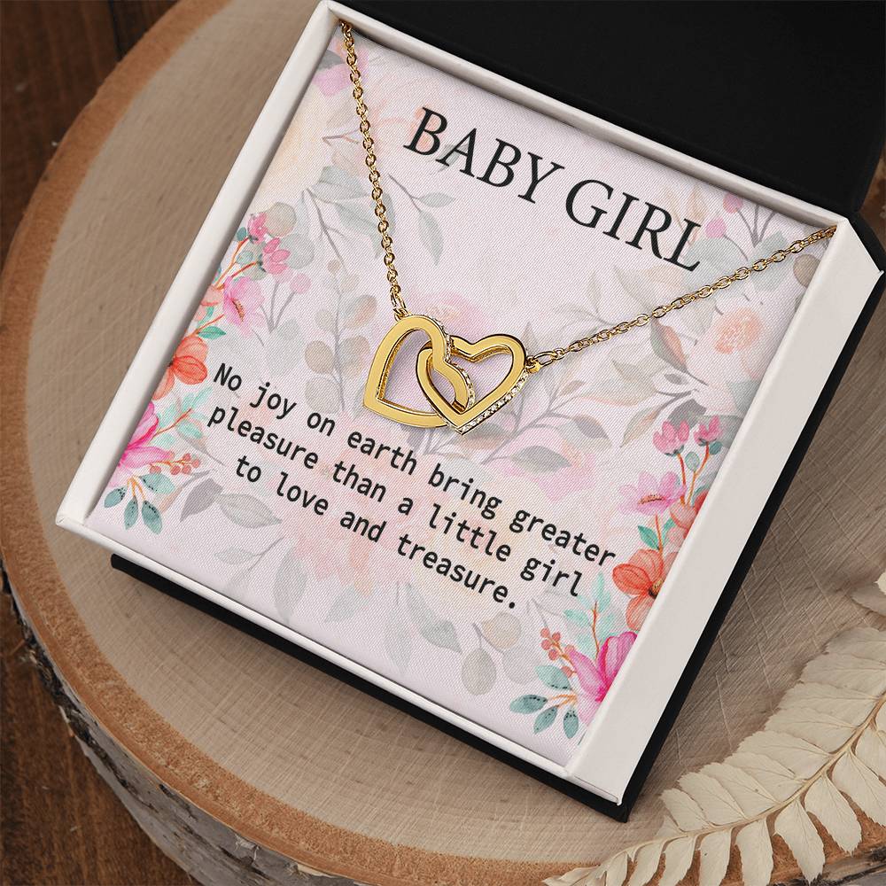 Mom To Be Gift Necklace It'S A Girl Necklace Gift New Baby Girl Gift For Mom It'S A Girl Jewelry Interlocking Hearts Necklace
