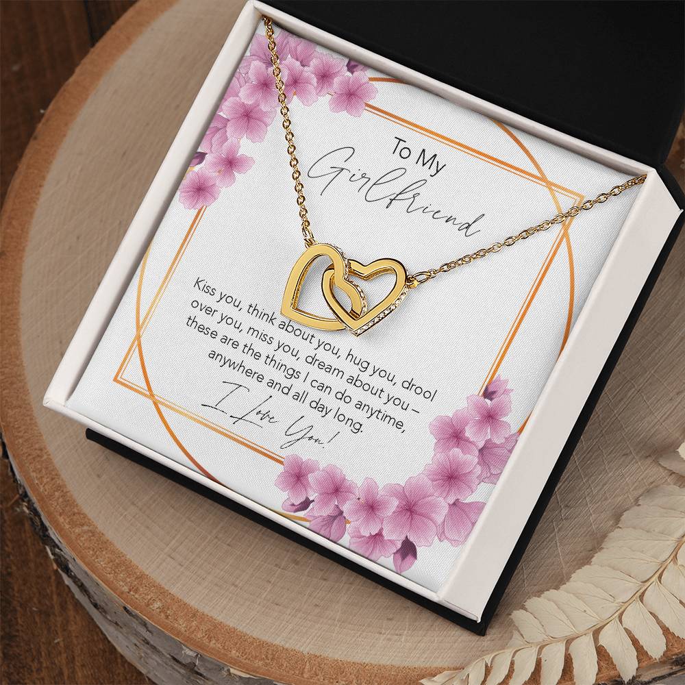 Interlocking Hearts Necklace To My Girlfriend Necklace For Girlfriend Girlfriend Jewelry Girlfriend Gift Anniversary Gift For Girlfriend