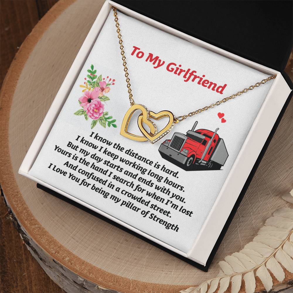 Gift For Girlfriend - Interlocking Heart Necklace Interlocking Hearts Necklace