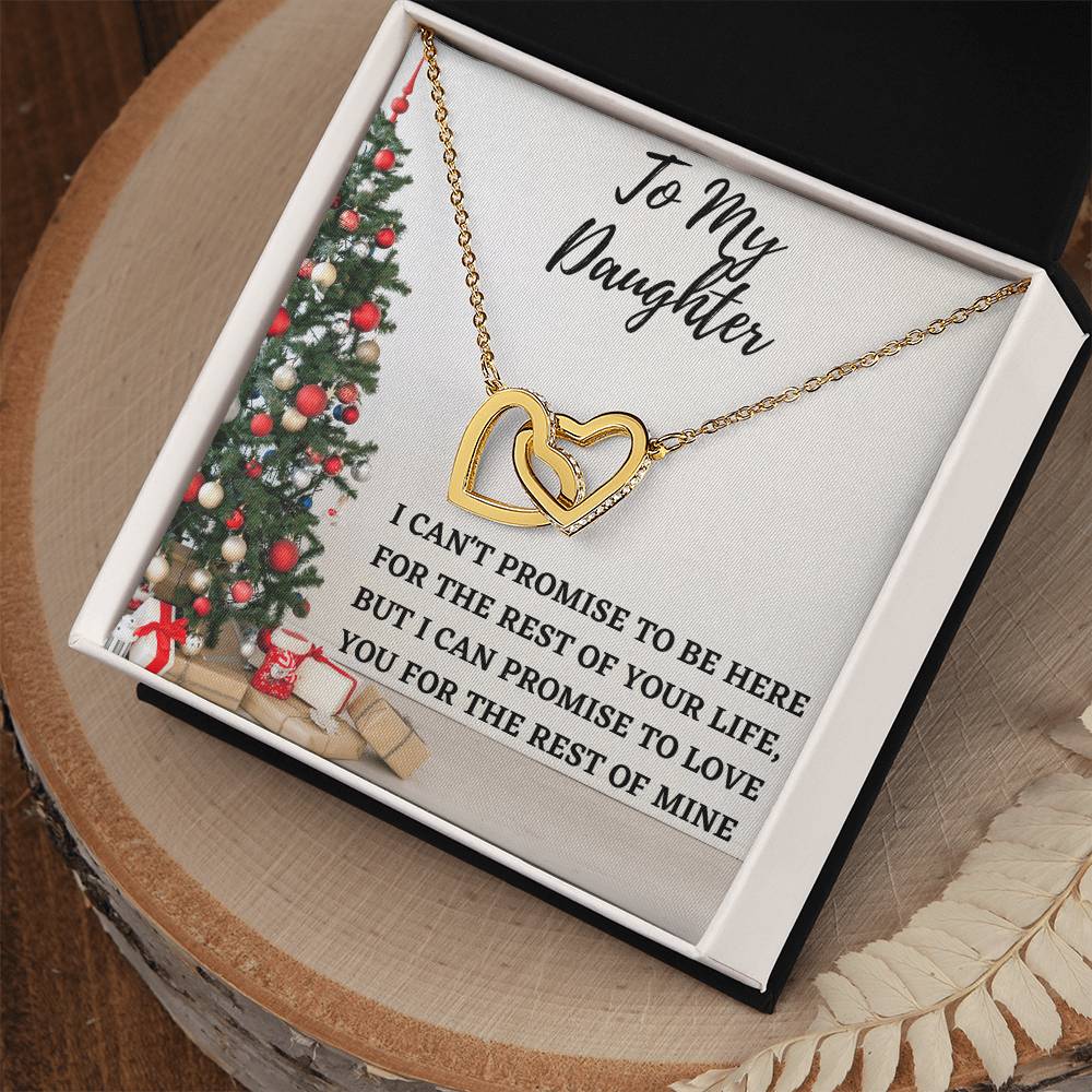 To My Daughter - Promise To Love You Interlocking Hearts Necklace