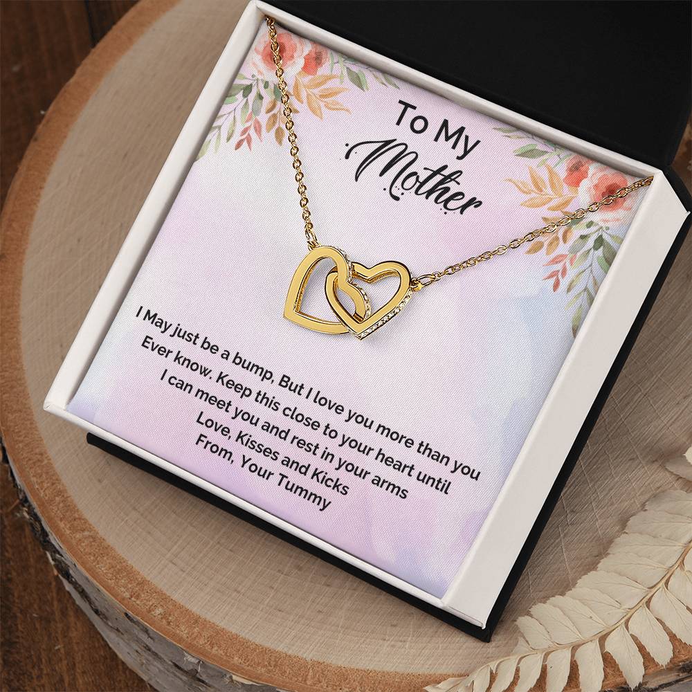 Mother'S Day Perfect Gift For Mom Interlocking Hearts Necklace