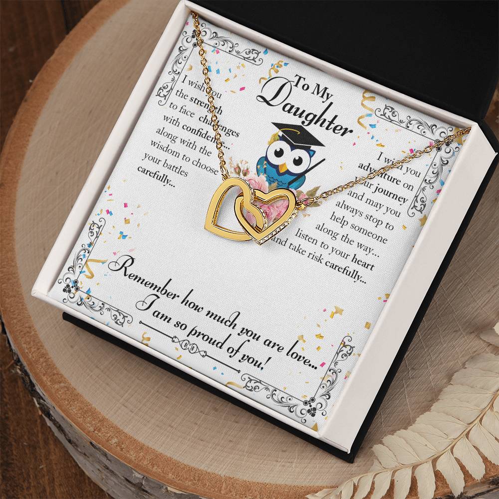 To My Daughter Necklace From Mum To Daughter Necklace For Daughter Birthday Birthday Necklace Birthday Gifts Gift For Daughter Interlocking Hearts Necklace