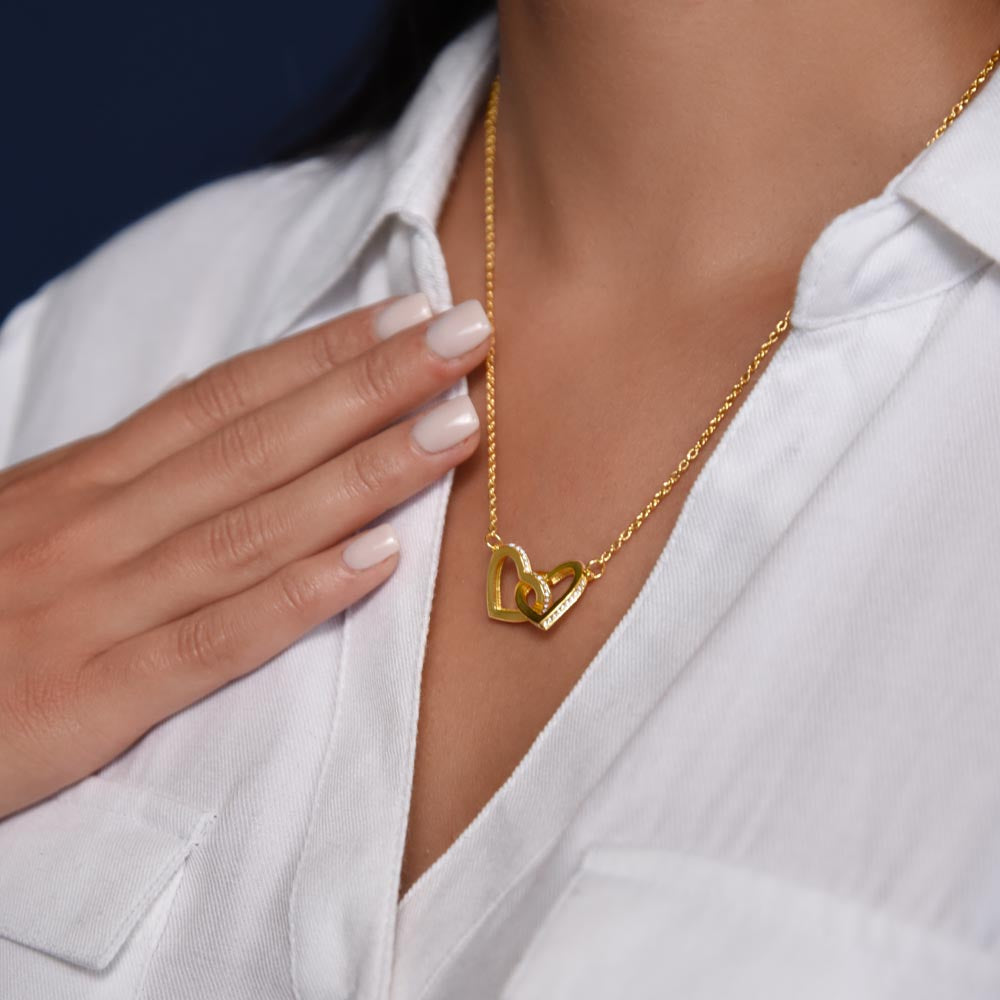 My Daughter - Proud Of You - Necklace Interlocking Hearts Necklace