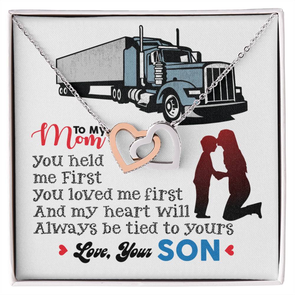 Trucker'S Mom - Interlocking Heart Necklace Interlocking Hearts Necklace