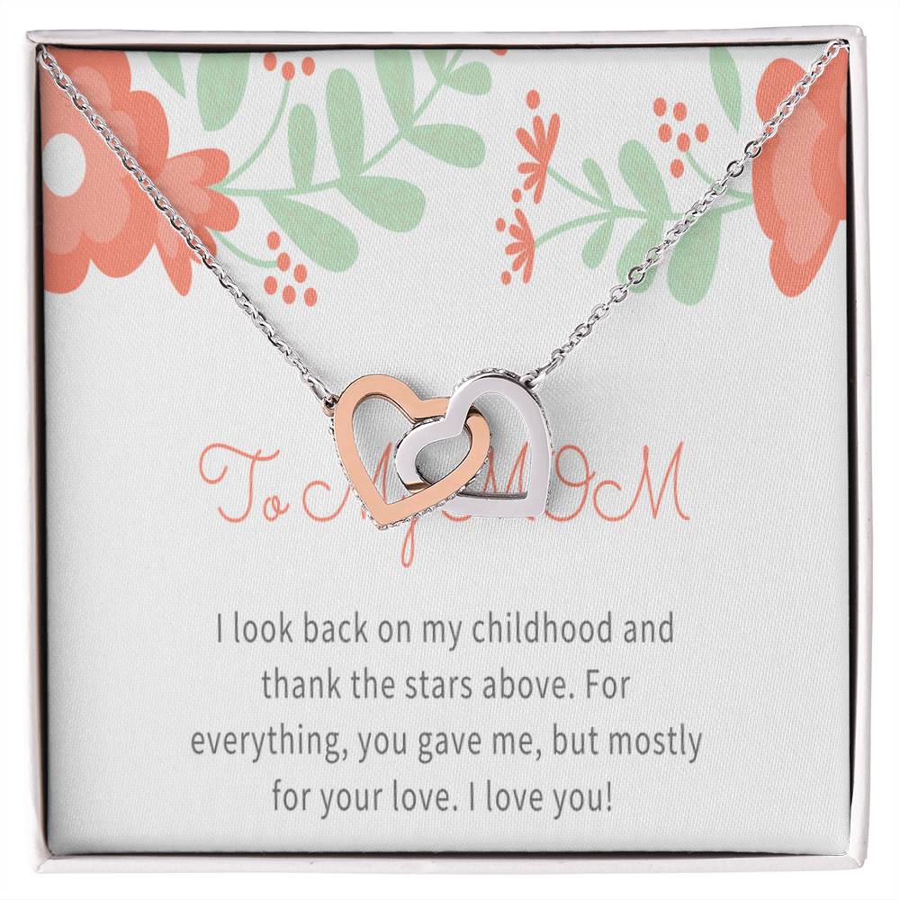 Mom Gift Necklace For Mom Personalized Necklace Initial Jewelry Family Necklace New Mom Necklace 14Kt Gold Filled Silver Interlocking Hearts Necklace