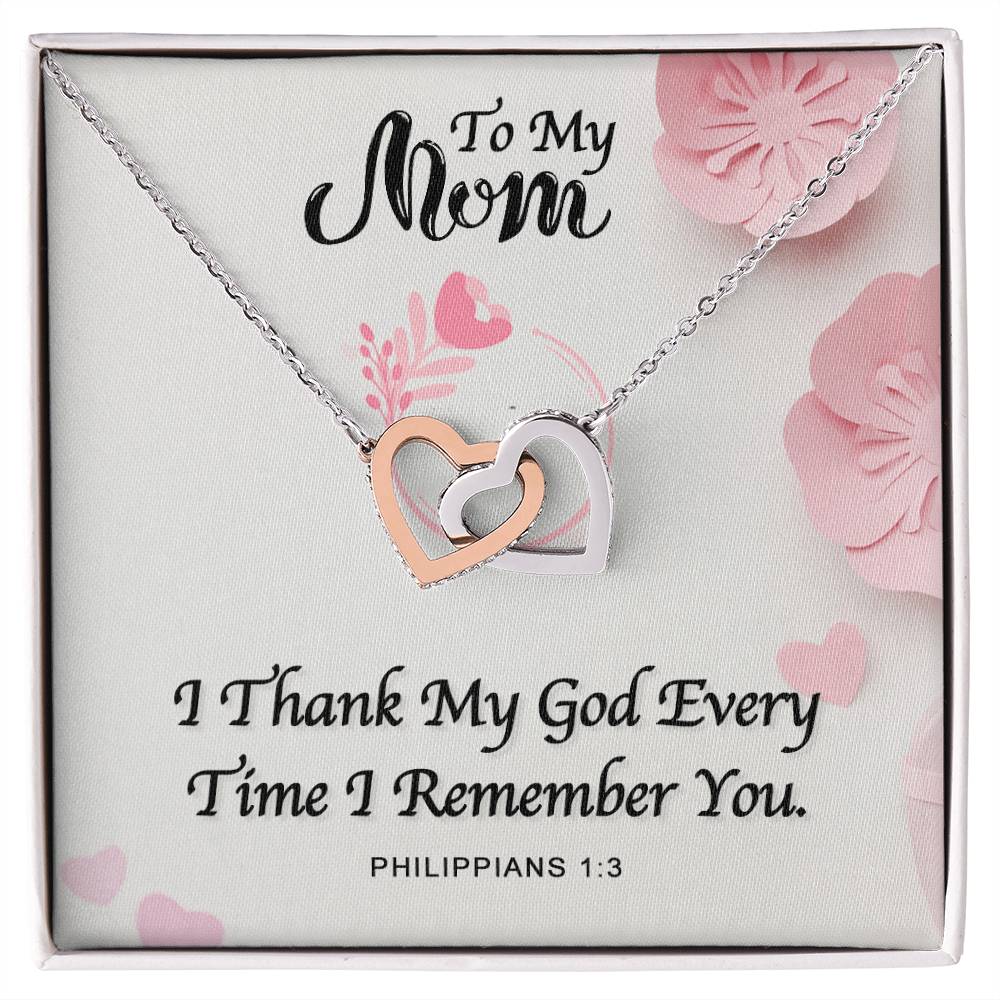 Mom Necklace Mother Necklace Mom Gift Mother'S Day Gift Mother'S Day Necklace Mother Daughter Gift Interlocking Hearts Necklace