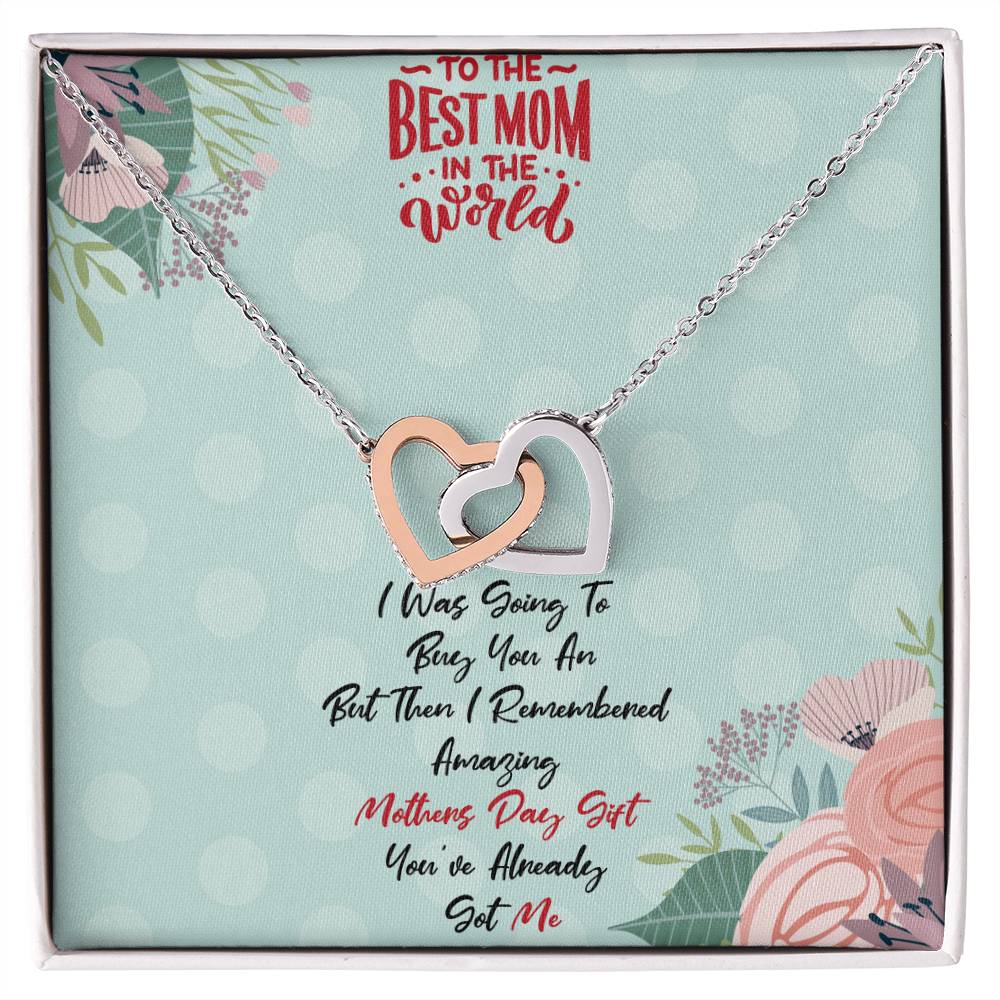 Mothers Day Gift For Mom Mothers Day Gift From Son Mothers Day Gift From Daughter Mothers Day Necklace Interlocking Hearts Necklace