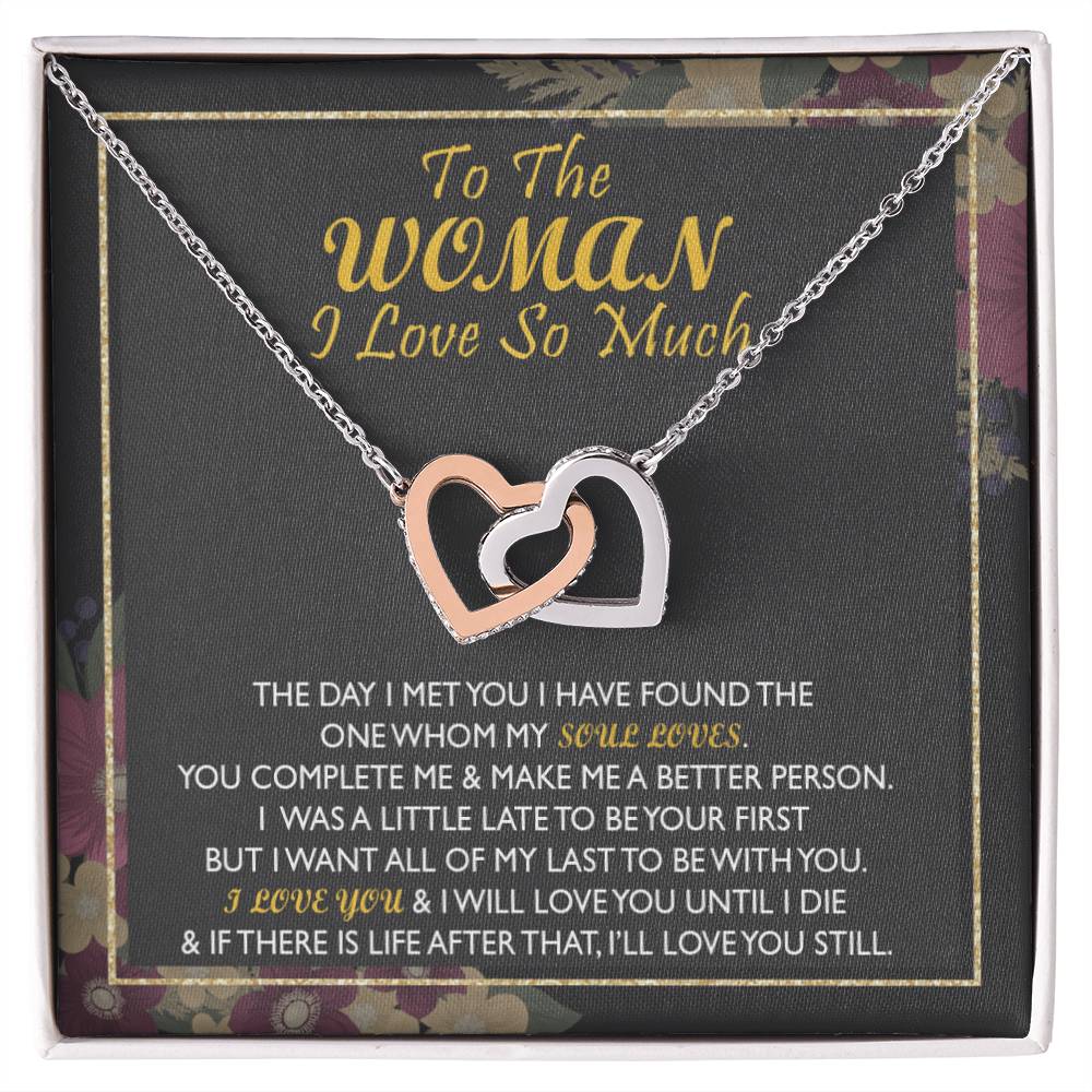 To The Woman I Love - Interlocking Hearts - Interlocking Hearts Necklace