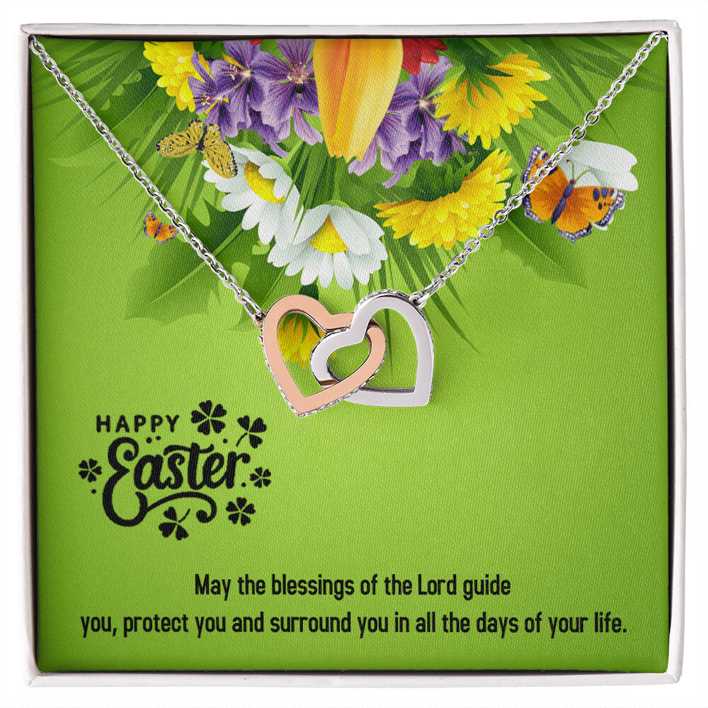 Happy Easter Gifts Interlocking Hearts Necklace