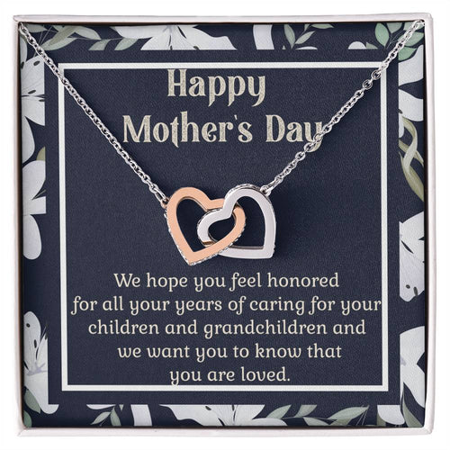 Interlocking Hearts Mother'S Day Gift For Grandma Interlocking Hearts Necklace