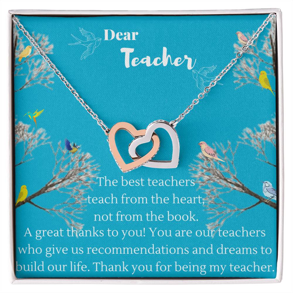 Gift For Love Love Knot Necklace For Teacher Graduation Day Gift For Teacher Gift Necklace For Teacher Gift From Student Graduation Birthday For Her. Interlocking Hearts Necklace