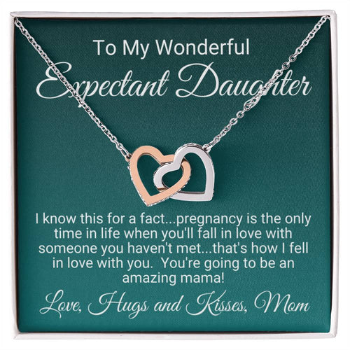 Expectant Daughter Interlocking Hearts Necklace