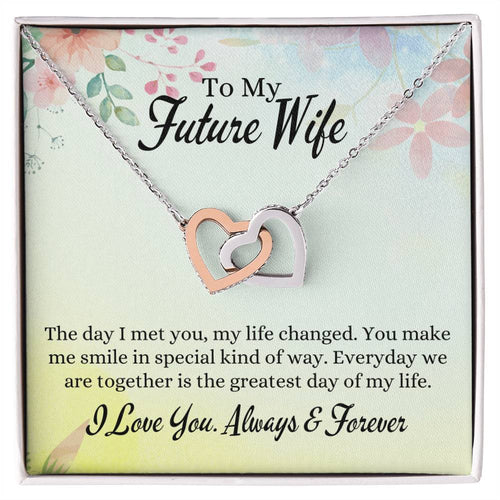 Best Gift For Future Wife Interlocking Hearts Necklace