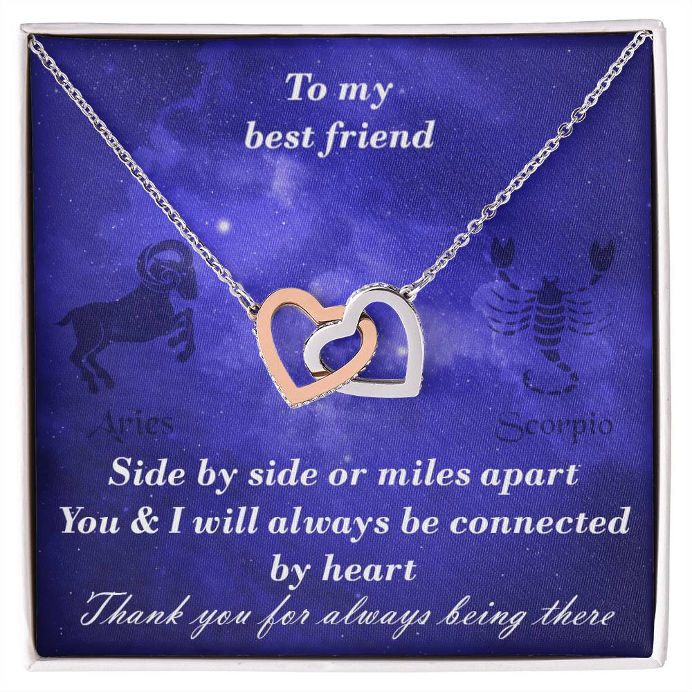Aries To Scorpio Best Friend Interlocked Hearts Necklace Interlocking Hearts Necklace