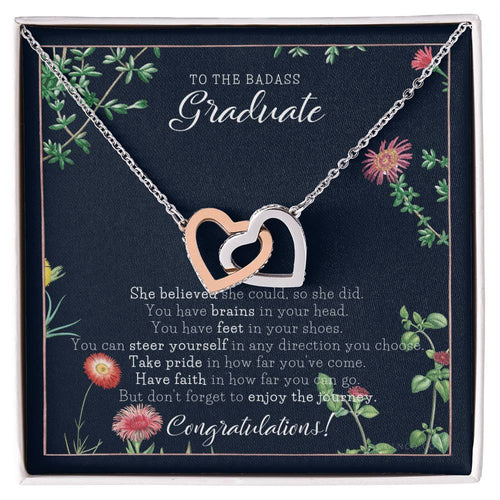 Graduation Gift Necklace Graduation Gift For Her College Graduation Gift For Her High School Senior Graduation Class Of Interlocking Hearts Necklace