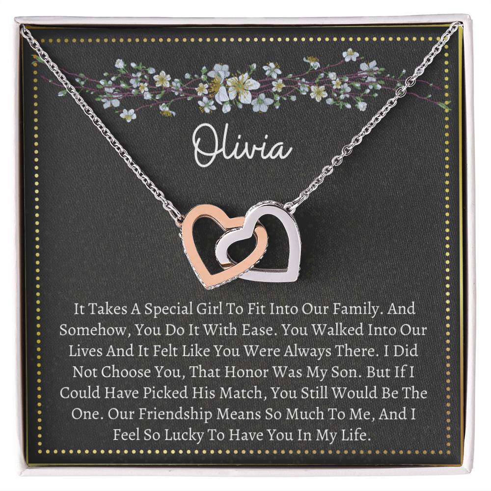 Interlocking Necklace Son'S Girlfriend Interlocking Hearts Necklace