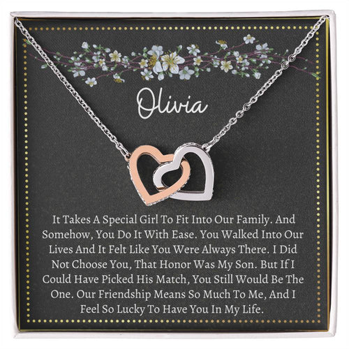 Interlocking Necklace Son'S Girlfriend Interlocking Hearts Necklace