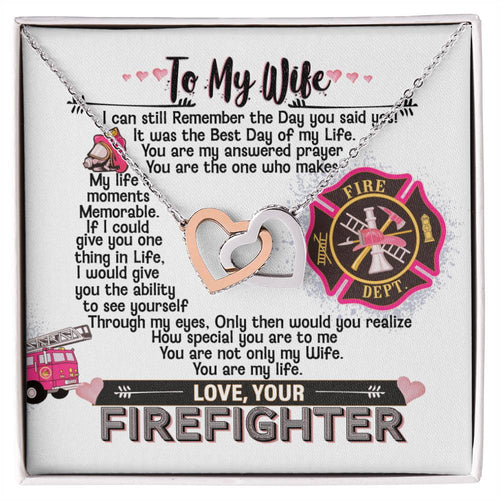 Firefighter'S Wife - Interlocking Heart Necklace Interlocking Hearts Necklace
