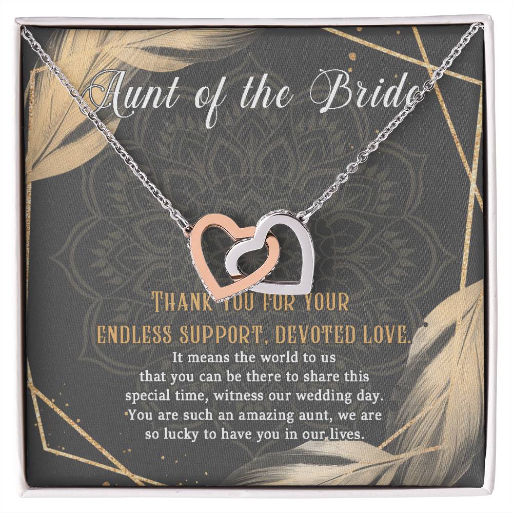 Interlocking Hearts Aunt Of The Bride Necklace Gift Wedding Gift From Bride And Groom Bridal Party Thank You Gift Aunt Wedding Gift Gift For Aunt Interlocking Hearts Necklace