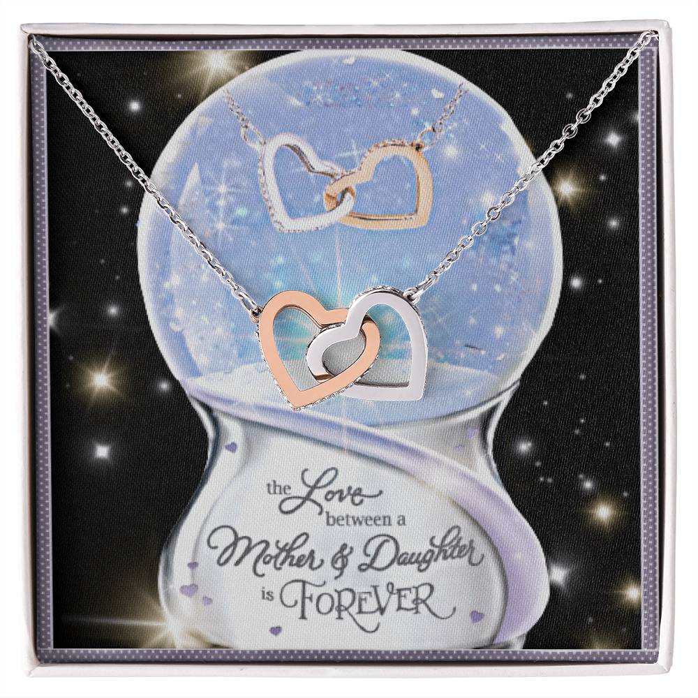 Love Hearts Together 4-Ever Necklace Interlocking Hearts Necklace
