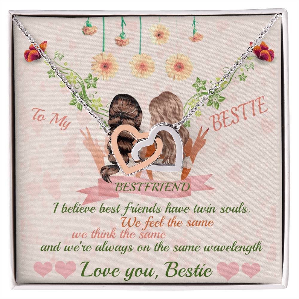 Bestfriend- Twin Souls - Necklace Interlocking Hearts Necklace