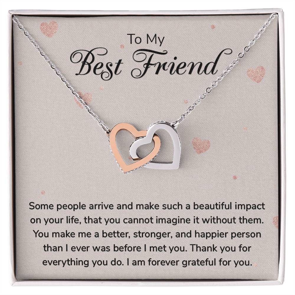 Some People Arrive And Make Such A Beautiful Impact Interlocking Hearts Necklace
