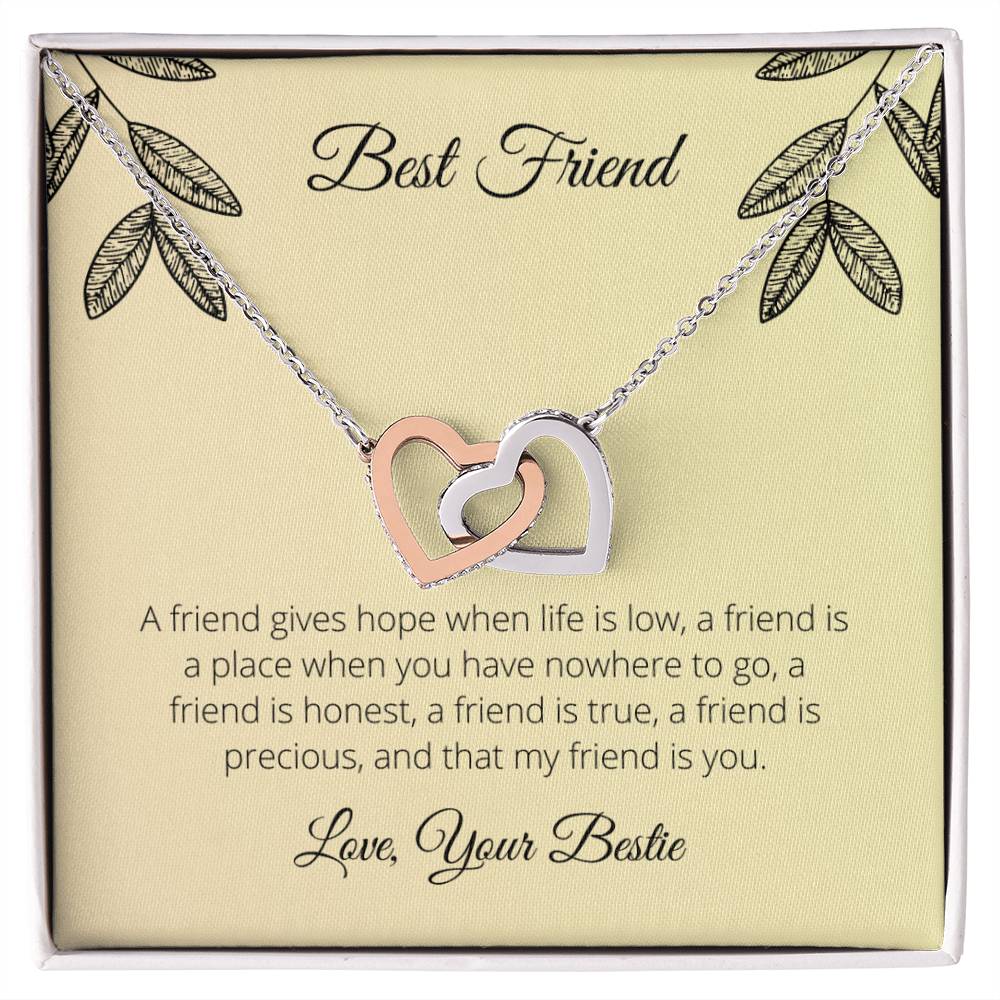 Best Friend - Interlocking Hearts Necklace