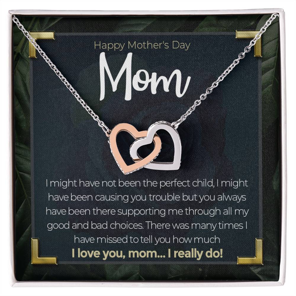 Happy Mother'S Day - Interlocking Hearts Necklace