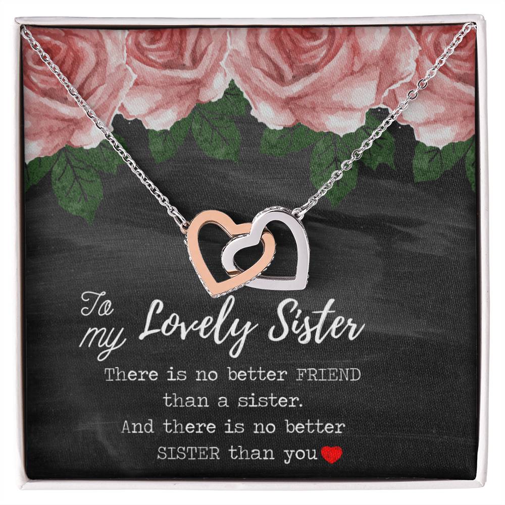 Sisters Necklace Sister Gift Sister Jewelry Lovely Sister Gift Interlocking Hearts Necklace