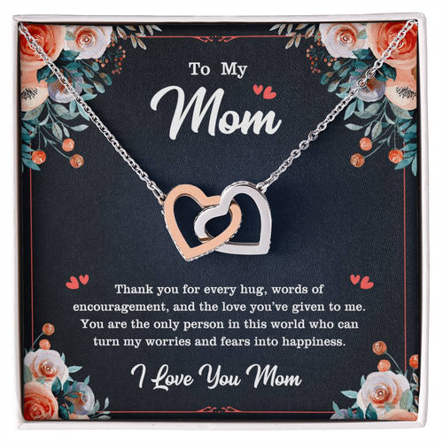 Heart Neckless For Mother'S Day Interlocking Hearts Necklace