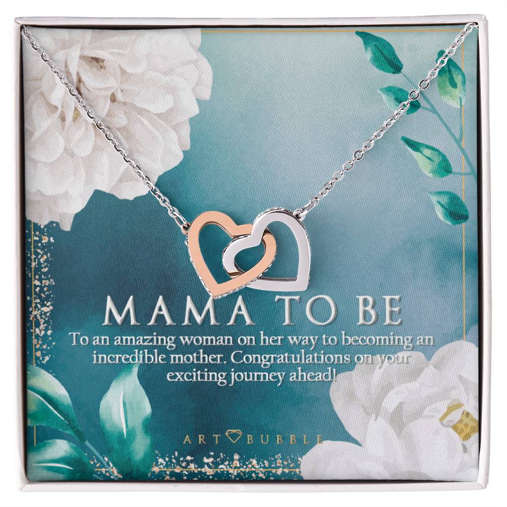 Mothers Day Gift For Future Mom Interlocking Hearts Necklace