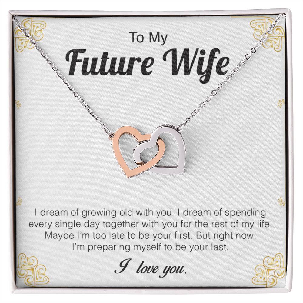 To My Future Wife - Interlocking Hearts Premium Lovecube Interlocking Hearts Necklace