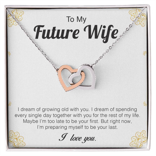 To My Future Wife - Interlocking Hearts Premium Lovecube Interlocking Hearts Necklace