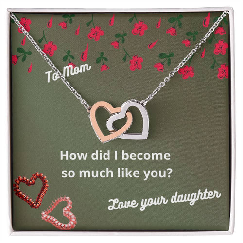 So Much Like You Two Hearts Necklace Interlocking Hearts Necklace