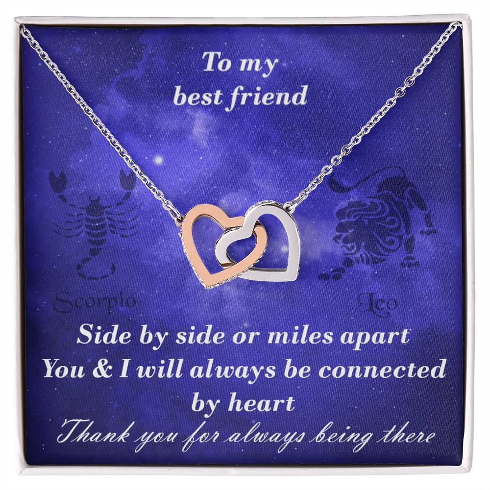 Scorpio To Leo Best Friend Interlocked Hearts Necklace Interlocking Hearts Necklace