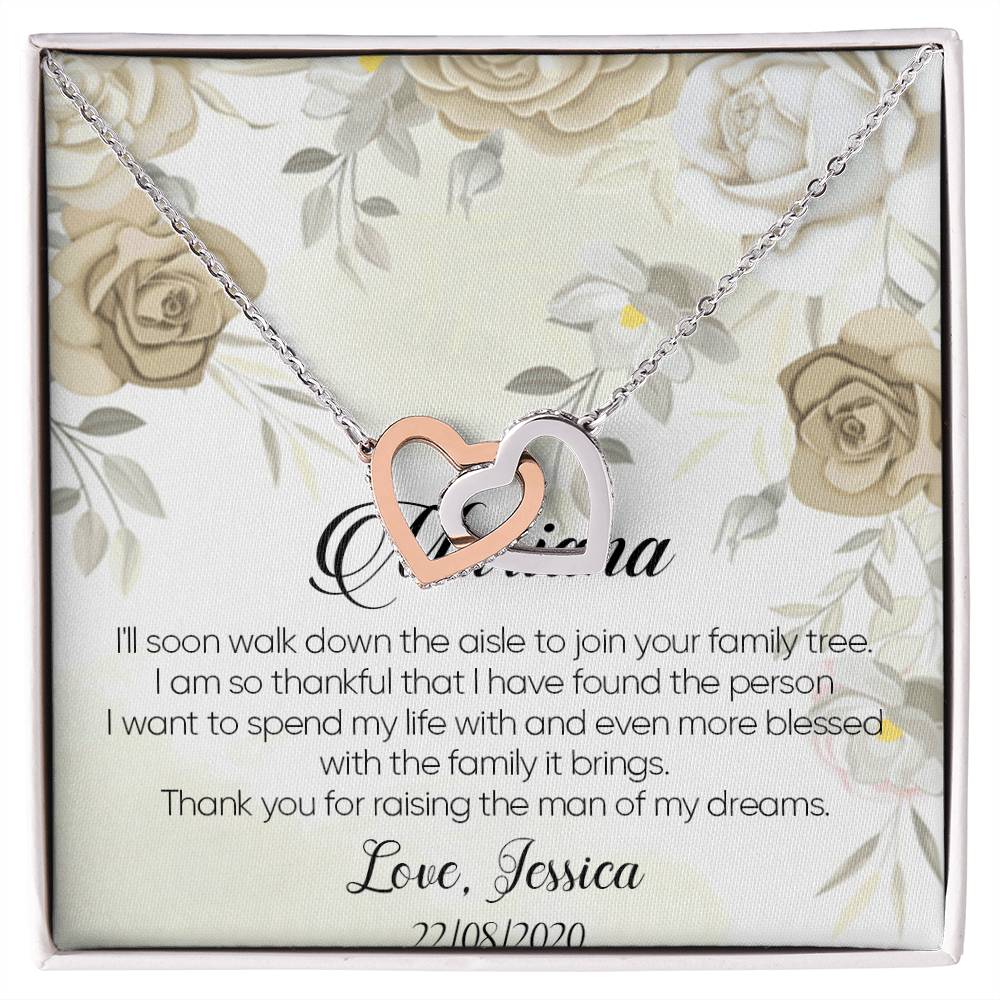 Mother Of The Groom Gift Mother Of The Bride Necklace Gift Mother In Law Necklace Gift Interlocking Heart Necklace Wedding Interlocking Hearts Necklace