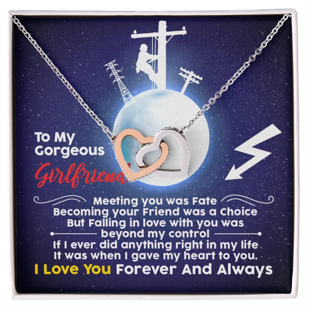 Lineman'S Girlfriend - Interlocking Heart Necklace Interlocking Hearts Necklace