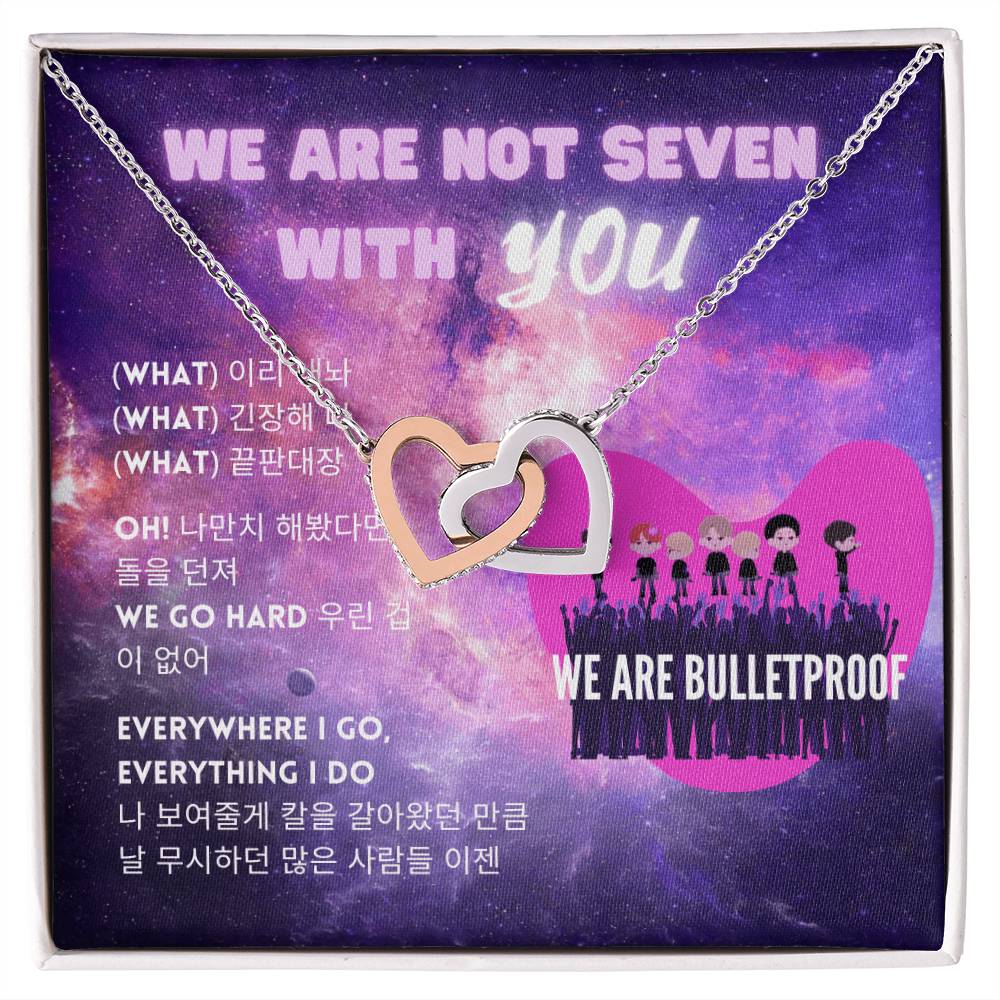 A.R.M.Y. Fan Necklace Christmas Gift Interlocking Hearts Necklace