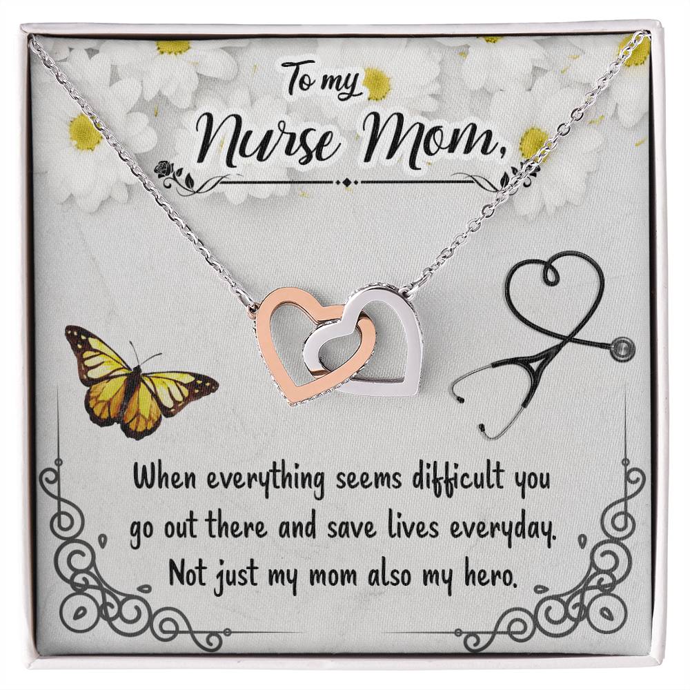 Interlocking Hearts Necklace Nurse Graduation Gift Nurse Gift Nurse Necklace Future Nurse Gift Gift For Nurse