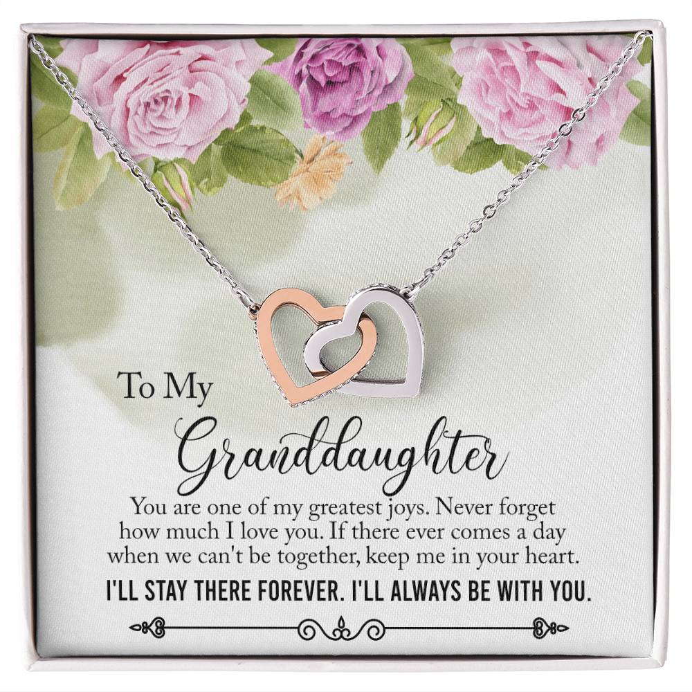 My Granddaughter - My Greatest Joys - Interlocked Hearts Necklace Interlocking Hearts Necklace