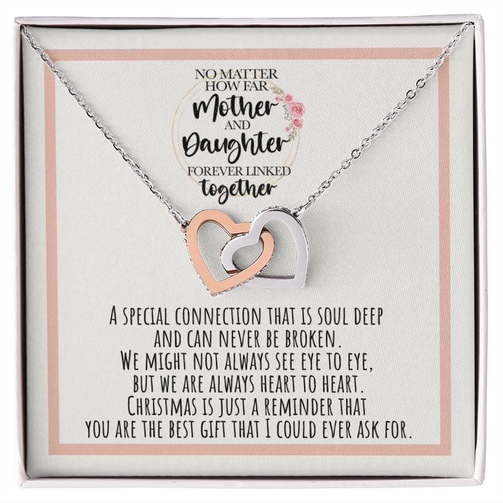 Mother And Daughter Forever Linked Together A Connection That Is Soul Deep Interlocking Hearts Necklace