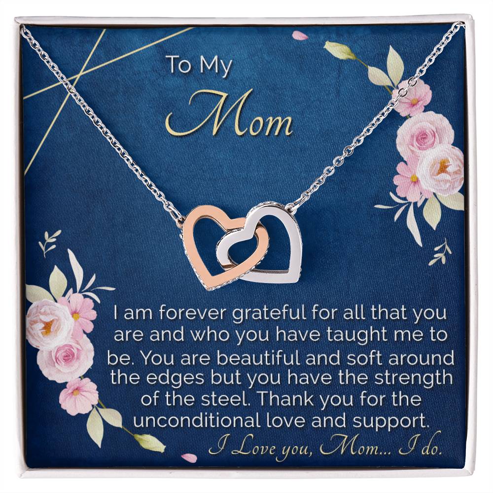 Mother'S Day Gift From Daughter To Mom Love Gift For Mom Interlocking Hearts Necklace