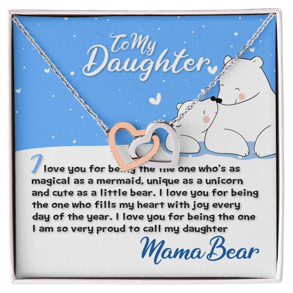 Mama Bear Interlocking Hearts Necklace