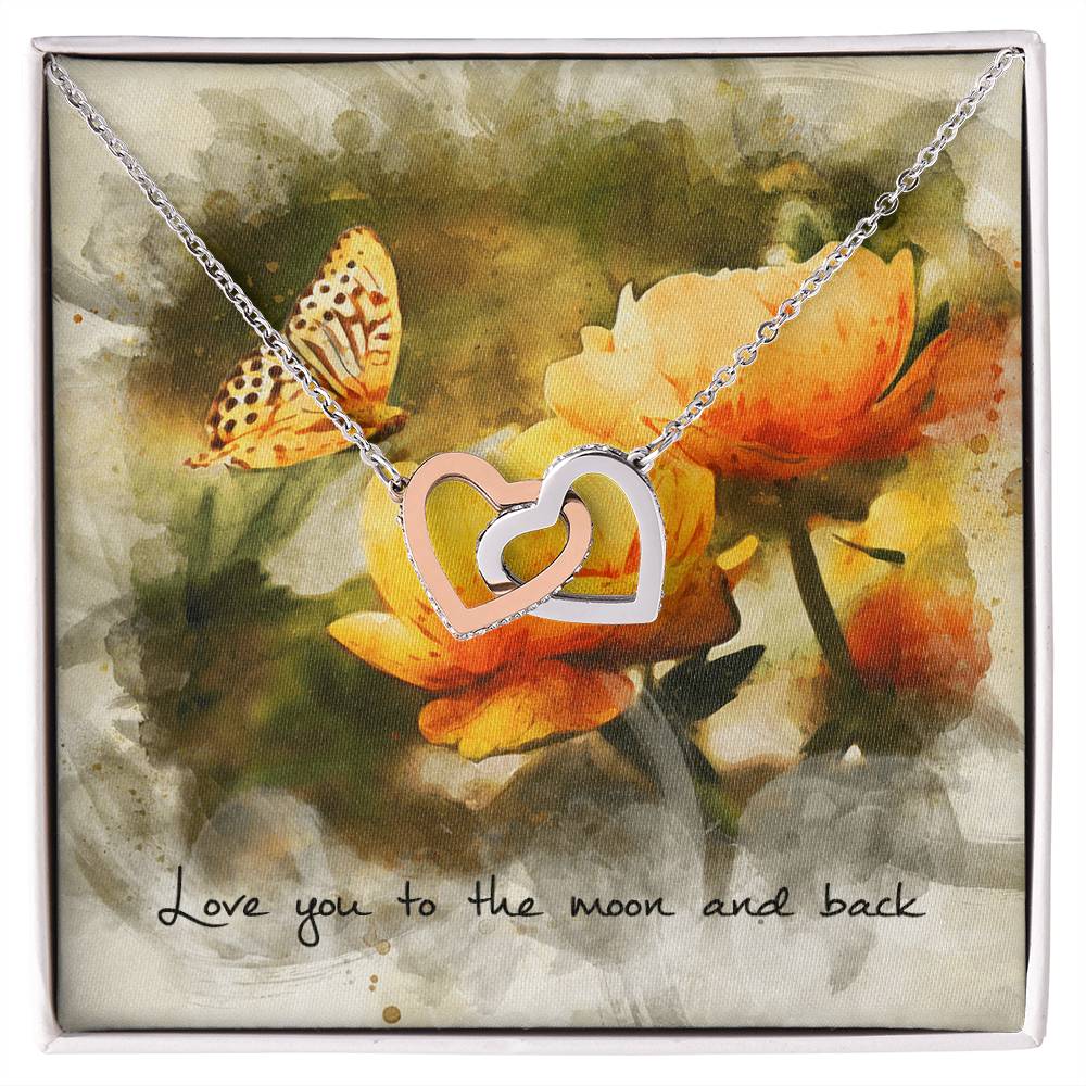 Interlocking Hearts Necklace – Butterfly Message Card