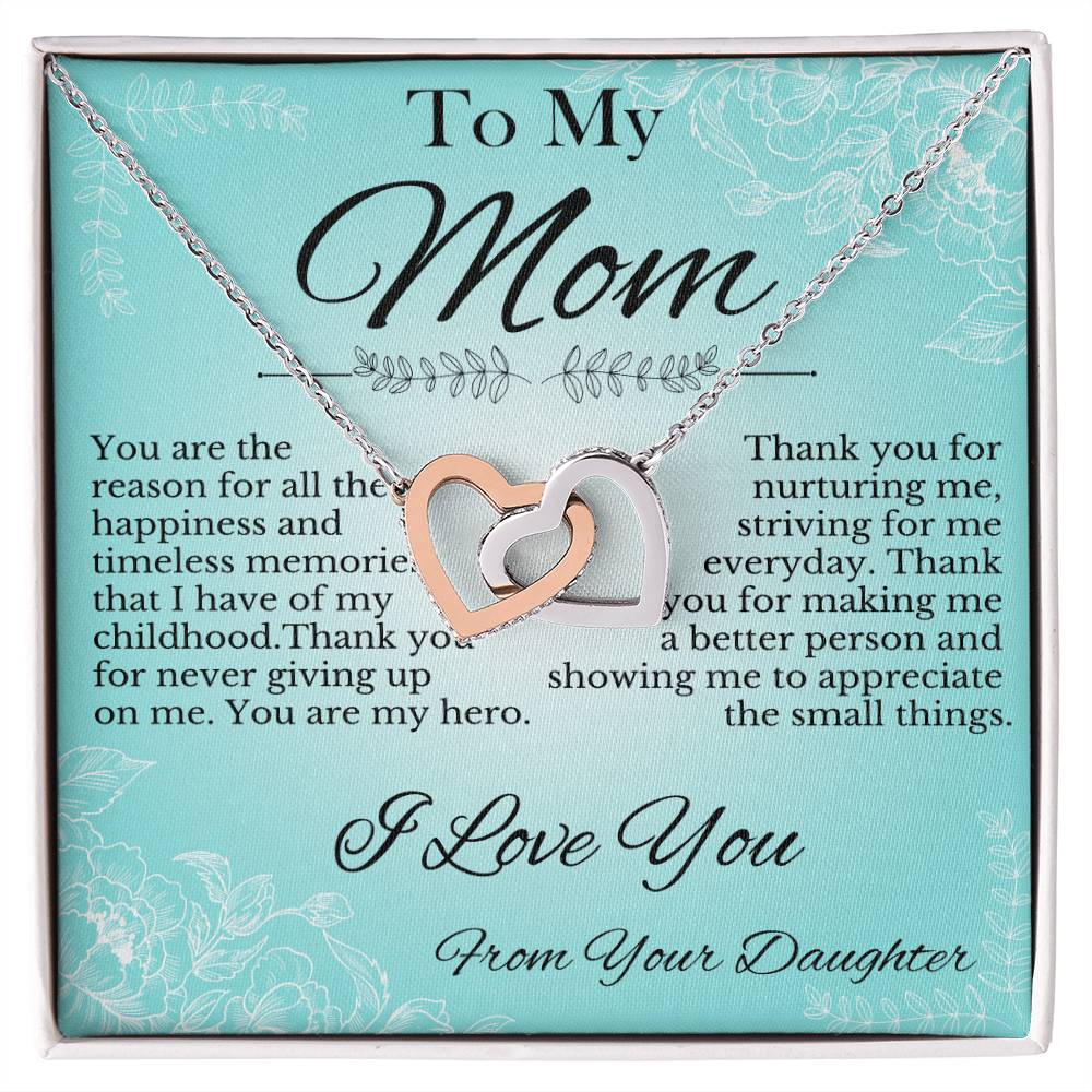 Mother'S Day Gifts From Daughter Gift Ideas 2021 Best Gifts For Mom 2021 Two Hearts Interlocking Hearts Necklace
